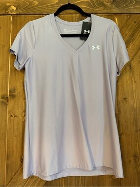 Under Armour Lavender Short-Sleeve V-Neck Performance Tee
